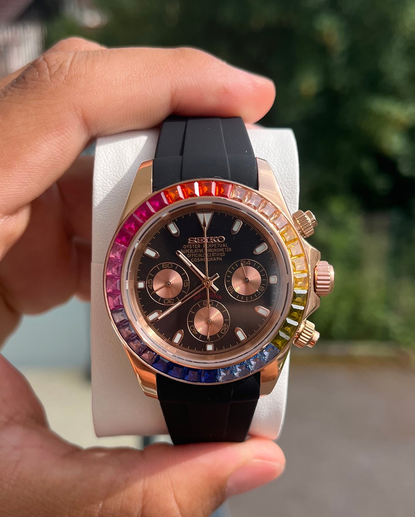 Daytona Rainbow Black Rubber